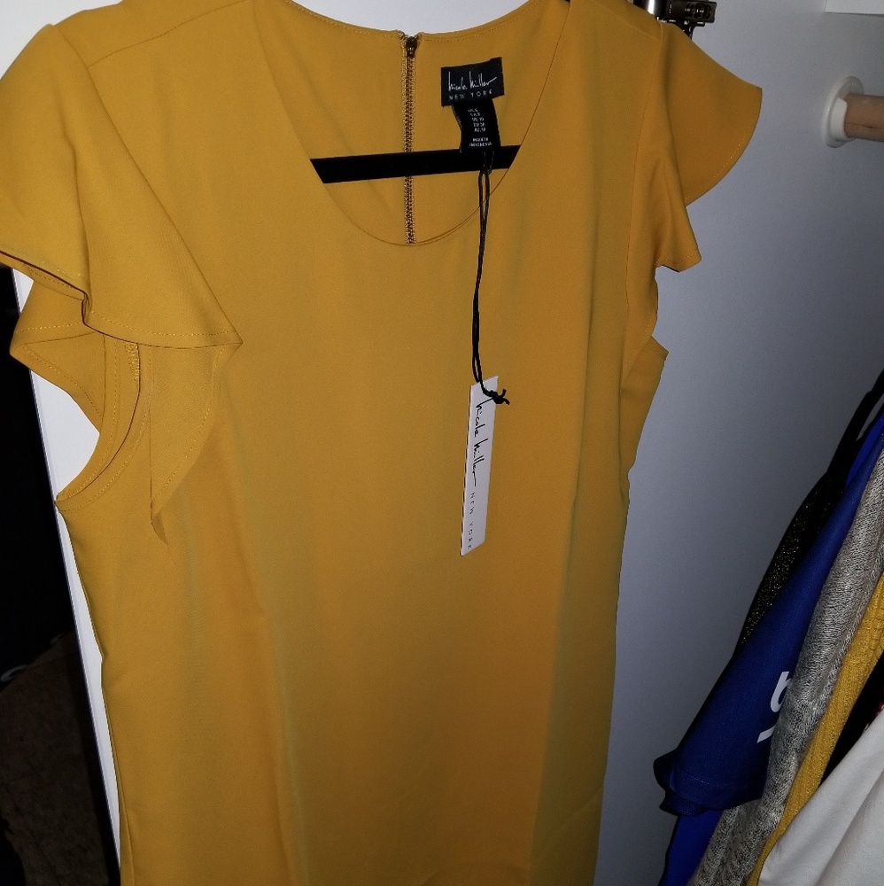 NEW Nicole Miller Yellow Mini Dress